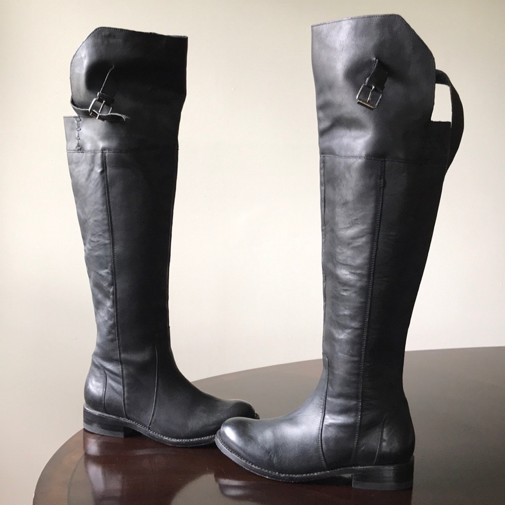 Dolce Vita Black over the Knee 6M Leather Boots - Picture 4 of 8